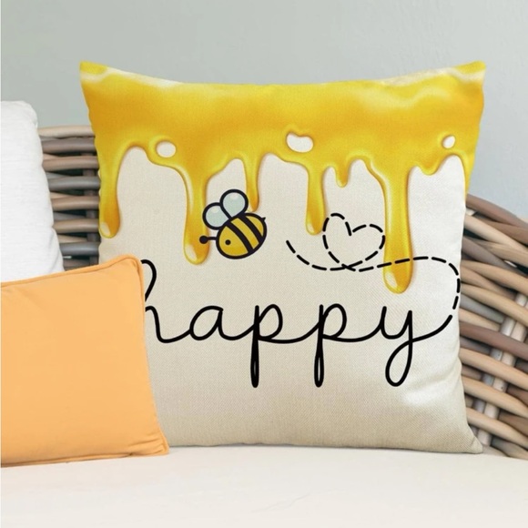 Bee 🐝 Linen Cushion Cover (Case Only) - Picture 2 of 4